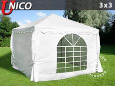 Tente de réception UNICO 3x3m, Blanc